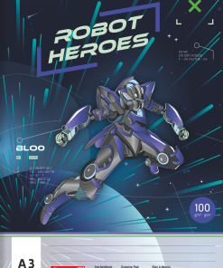 Zeichenblock A3 Brunnen Robot Hero 100g 20Bl