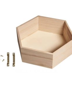 Holz Tray, sechseckig