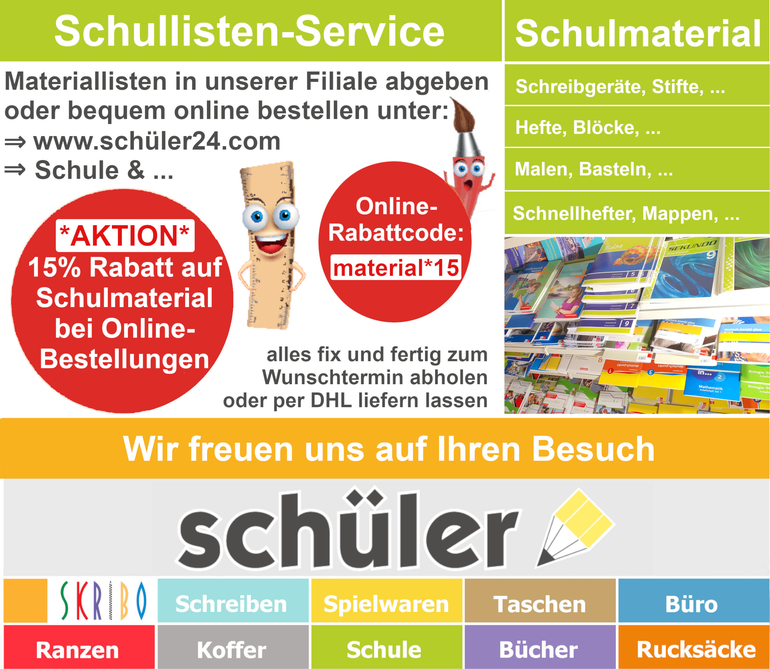 1.4 unsere Vorschlagsliste für Schulmaterial Klasse 5 bis 10