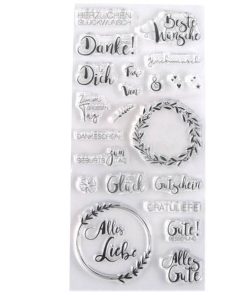 Glückwünsche und Danksagung, Clear Stamps