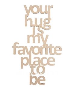 Holz Schriftzug Your Hug