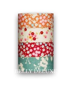 4 Tilda Fabric Tapes, Cabbage Rose